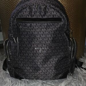 Michael Kors Monogram Black and Gray Backpack